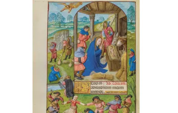 Karta z flamandzkiego rękopisu Godzinek (Spinola Hours), ok. 1510-1520, J. Paul Getty Museum, Ms. Ludwig IX 18 (83.ML.114), fol. 125v / J. PAUL GETTY MUSEUM / DOMENA PUBLICZNA