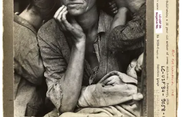 Dorothea Lange, „Migrująca matka z siedmiorgiem dzieci”. Nipomo, Kalifornia, luty 1936 r. /fot. LC -USF 34-9058-C / Library of Congress, Washington / 