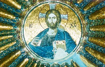Chrystus Pantokrator, mozaika z kopuły kościoła Świętego Zbawiciela. Stambuł, Turcja. / ART MEDIA / EAST NEWS