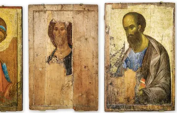 Archanioł Michał, Chrystus Pantokrator i św. Paweł, ikony ze Zwienigorodu, Galeria Trietiakowska w Moskwie / WIKIPEDIA