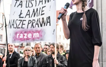 Agnieszka Dziemianowicz-Bąk na proteście we Wrocławiu, wrzesień 2016 r. / KORNELIA GŁOWACKA-WOLF / AGENCJA GAZETA