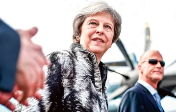 Theresa May na pokazie lotniczym w Farnborough, 16 lipca 2018 r. / BEN STANSALL / AFP / EAST NEWS