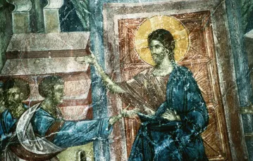 „Niewierny Tomasz”, bizantyjski fresk ok. 1350 r. /fot. Corbis / 