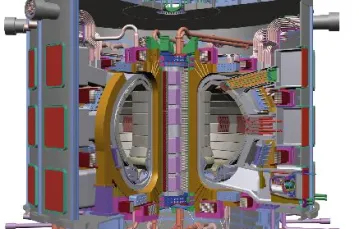 Przekrój przez centralne urządzenie ITER / 