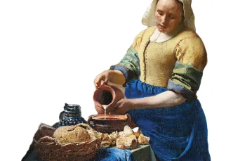 „Mleczarką”, Johannes Vermeer, ok. 1658–1661 r. / JOHANNES VERMEER / DOMENA PUBLICZNA