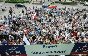 Kampania wyborcza PiS do Parlamentu, Wyszków, lipiec 2015 r. / WITOLD ROZBICKI / REPORTER