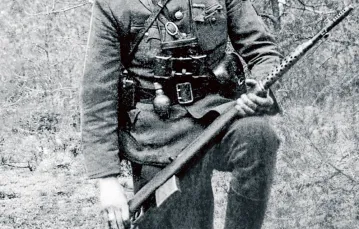 Adolfas Ramanauskas pseudonim „Vanagas” („Jastrząb”), dowódca litewskich partyzantów. Zdjęcie wykonano pod koniec lat 40. lub na początku lat 50. XX wieku. / / GENOCID.LT