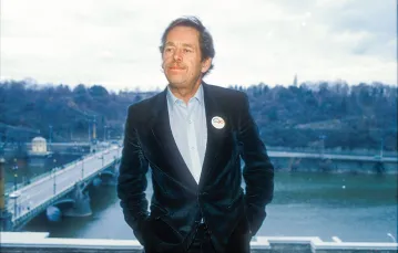 Václav Havel, Praga, grudzień 1989 r. / SHEPARD SHERBELL / CORBIS / GETTY IMAGES