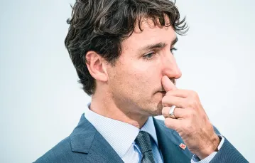 Justin Trudeau w ambasadzie Kanady, Waszyngton, październik 2017 r. / DREW ANGERER / GETTY IMAGES