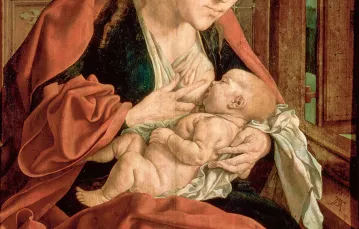 Marinus Claeszoon van Reymerswaele „Madonna karmiąca Dzieciątko”, 1511 r. (fragment) / MUZEUM PRADO / EAST NEWS