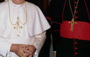 Kardynał Christoph Schönborn z papieżem Benedyktem XVI / 