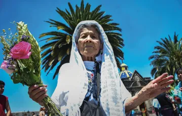 Niedziela Palmowa, kościół Matki Boskiej Nieustającej Pomocy, Naucalpan, Meksyk,  25 marca 2018 r. / CARLOS TISCHLER / SOPA / GETTY IMAGES