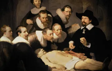 Rembrandt van Rijn, Lekcja anatomii doktora Tulpa, 1632 r. Repodukcja The Bridgeman Art Library / 