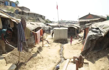 Obóz dla uchodźców Balukhali na granicy Birmy i Bangladeszu, marzec 2018 r. / fot. Marek Rabij