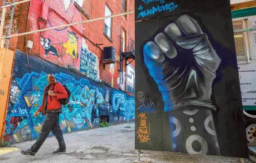 „Aleja Graffiti” w Toronto, czerwiec 2020 r. /  / COLE BURSTON / AFP / EAST NEWS
