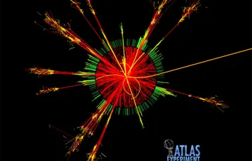 Wielki Zderzacz Hadronów - symulacja zderzenia w detektorze Atlas /fot. CERN / 
