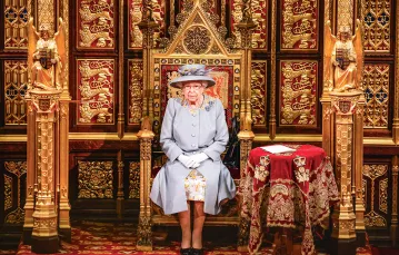 Królowa Elżbieta II przed przemówieniem w Izbie Lordów. Londyn, 11 maja 2021 r. /  / CHRIS JACKSON / PA IMAGES / FORUM