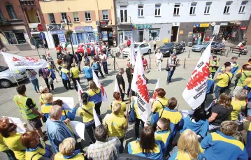 Protest pracowników Praktikera, Dąbrowa Górnicza, maj 2017 r. / LUCYNA NENOW / POLSKA PRESS / EAST NEWS