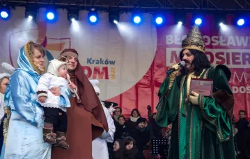 Orszak Trzech Króli w Krakowie, podczas którego zaprezentowano oficjalny hymn Światowych Dni Młodzieży 2016