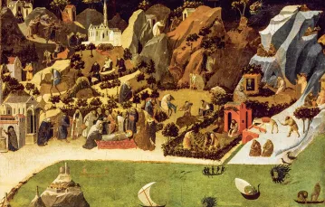 Fra Angelico, fragment „Scen z życia Ojców Pustyni”, Galeria Uffizi, Florencja / HERITAGE IMAGES / GETTY IMAGES
