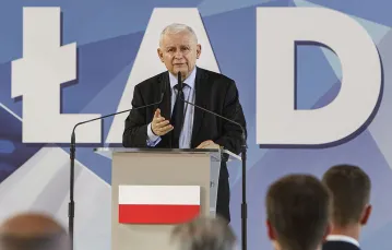 Prezes PiS Jarosław Kaczyński. Wysokie Mazowieckie, woj. podlaskie, 20 czerwca 2021 r. / MAREK MALISZEWSKI / REPORTER