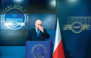 Konferencja prasowa prezesa NBP, Warszawa, 5 stycznia 2022 r. / ANDRZEJ IWAŃCZUK / REPORTER