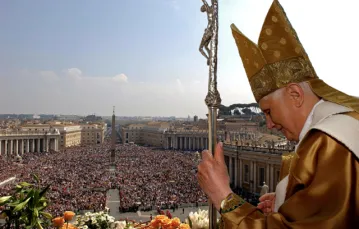 Błogosławieństwo Urbi et Orbi, Watykan, Wielkanoc 2007 r. /fot. KNA-Bild / 