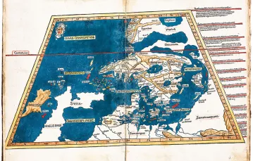 Pierwsza drukowana mapa obszarów północnych. Thomas Reinertsen Berg „Teatr świata. Mapy, które tworzą historię”. / ZNAK LITERANOVA