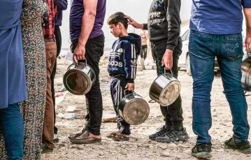 Kurdyjscy uciekinierzy z Syrii w obozie Bardarasz w północnym Iraku, październik 2019 r. / BYRON SMITH / GETTY IMAGES