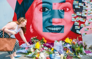Mural z twarzą Savity Halappanavar, która była ikoną kampanii na rzecz liberalizacji prawa do aborcji. Dublin, 26 maja 2018 r. / BARRY CRONIN / AFP / EAST NEWS