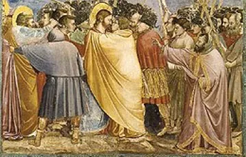 Giotto, "Pocałunek Judasza", fresk z kaplicy Scrovegnich w Padwie / 