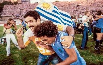 Venancio Ramos z reprezentacji Urugwaju po finałowym meczu na Mundialito. Montevideo, 10 stycznia 1981 r. / IMAGO / EAST NEWS