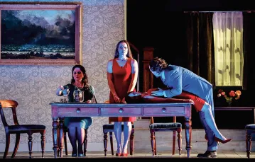Karolina Sikora, Sophie Karthäuser, Magdalena Różańska i Laurent Alvaro w „Peleasie i Melizandzie”, Teatr Wielki – Opera Narodowa / KRZYSZTOF BIELIŃSKI / TW-ON