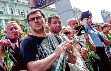 Pogrzeb Ołeksandra Zacharczenki,  lidera tzw. Donieckiej Republiki Ludowej,  Donieck, 2 września 2018 r. / IGOR MASLOV / SPUTNIK / EAST NEWS