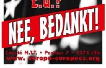 Plakat holenderskich przeciwników przyjęcia Turcji do Unii Europejskiej / 