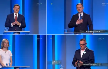 Kandydaci w debacie prezydenckiej TVP, 5 maja 2015 r. / / źródło: wyboryprezydenckie.tvp.pl