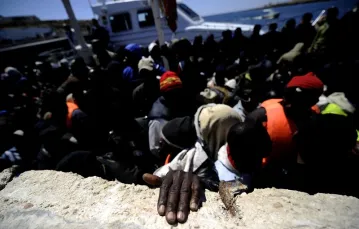 Lampedusa. Fot: AFP PHOTO / FILIPPO MONTEFORTE / 