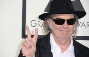 Neil Young podczas wręczenia Nagród Grammy, Los Angeles, 2014 r. / FOT. ROBYN BECK / AFP PHOTO / EAST NEWS / 