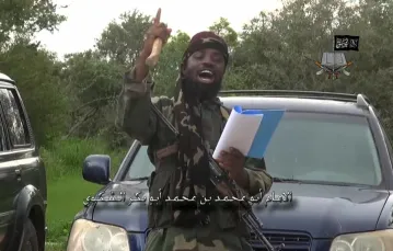 Abubakar Shekau w sierpniu 2014 r. Fot. AFP/EAST NEWS / 
