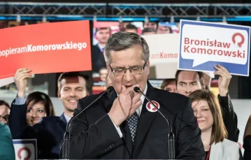 Prezydent Bronisław Komorowski, wieczór wyborczy 10 maja 2015 r. / / fot. Jacek Domiński / Reporter