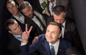 Andrzej Duda, wieczór wyborczy 24 maja 2015 r.  / / fot. Reporter