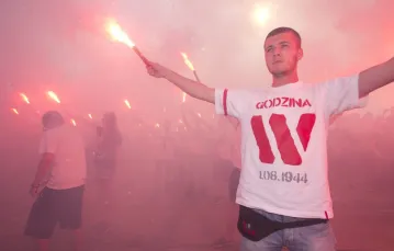 Rocznica wybuchu Powstania Warszawskiego, Warszawa, rondo Dmowskiego, 1 sierpnia 2015 r. / / fot. Reporter
