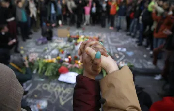 Bruksela po ataku terrorystycznym. Fot: KENZO TRIBOUILLARD Associated Press/EastNews / 
