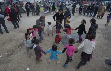 Tymczasowy obóz dla uchodźców na granicy grecko-macedońskiej. Fot: Marek M Berezowski/REPORTER / 