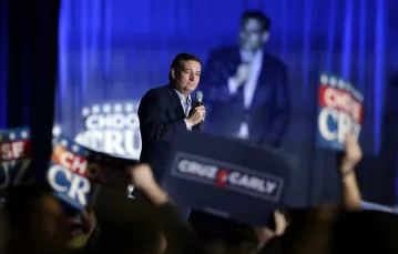 Ted Cruz przemawia w Indianapolis, 02.05.2016 r. /  / Fot. Michael Conroy/AP/FOTOLINK/EASTNEWS