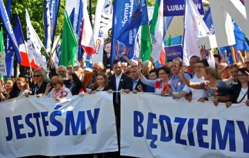 Manifestacja Komitetu Obrony Demokracji i opozycji "Jesteśmy i będziemy w Europie", Warszawa, 07.05.2016 r. / / Fot. fot Marek Lasyk//REPORTER/EASTNEWS