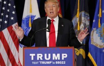 Donald Trump przemawia w Virginia Beach, 11.07.2016 r. /  / Fot. Steve Helber/AP/FOTOLINK/EASTNEWS