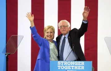 Hillary Clinton I Bernie Sanders, Portsmouth, USA, 12.07.2016 r. / / Fot. Jim Cole/ AP/FOTOLINK/EASTNEWS