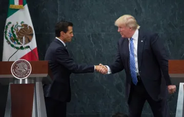 Prezydent Meksyku Enrique Pena Nieto i Donald Trump, Mexico City, 31.08.2016 r. /  / Fot. Daniel Cardenas / AA/ABACA/EAST NEWS