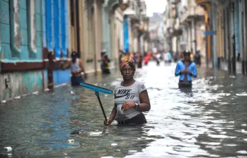Huragan Irma na Kubie. 2017 r. Fot: YAMIL LAGE/AFP/EAST NEWS / 